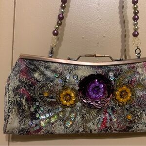 Floral Beaded Women's Bag